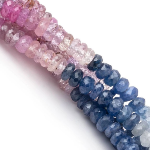 2.5mm Multi Color Tourmaline Micro Faceted Rondelle Bead