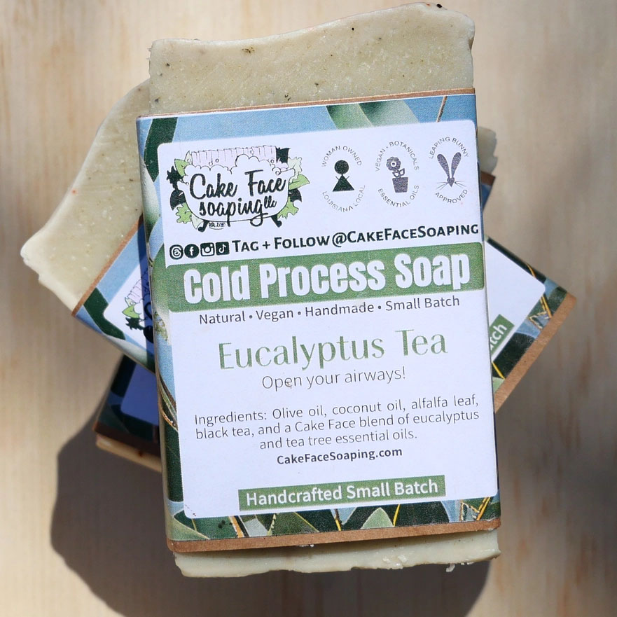 CAKE FACE SOAPING – Eucalyptus Tea Cold Process Bar Soap