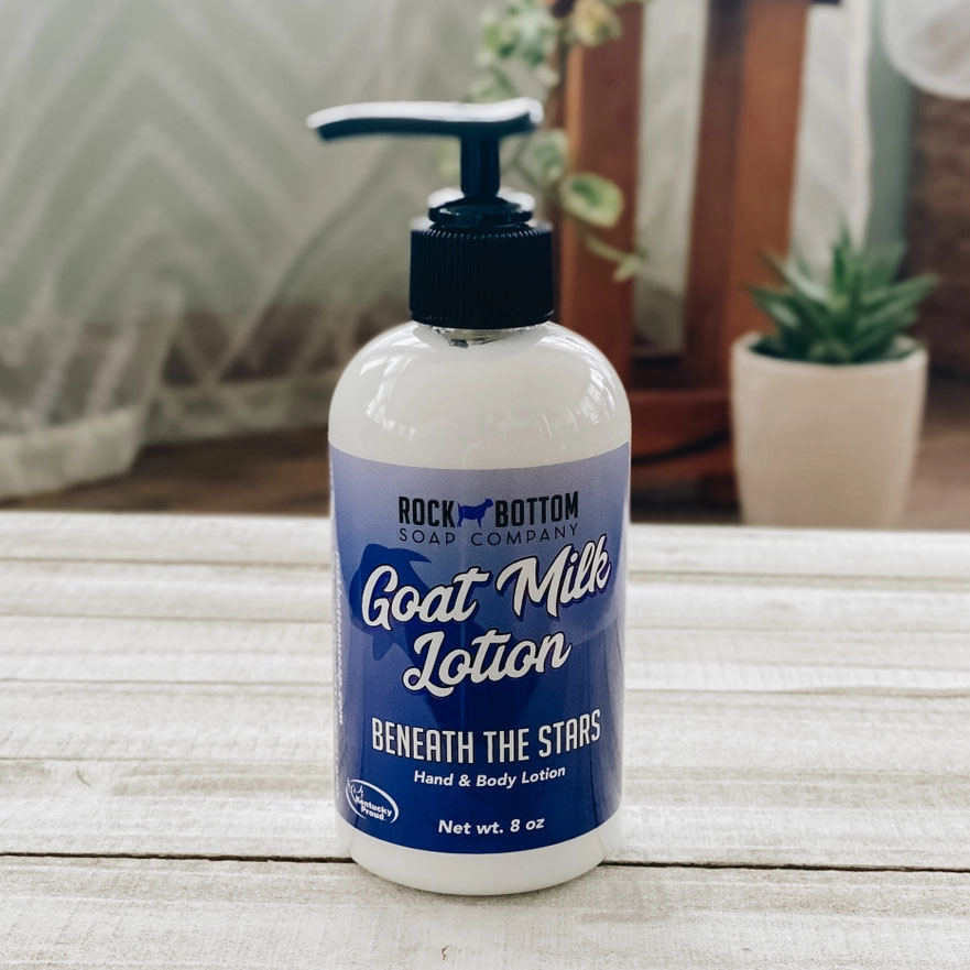 Rock Bottom Soap – Cucumber & Fresh Mint Goat Milk Lotion 8oz RBSCUCL8-7 Rock Bottom Soap – Cucumber & Fresh Mint Goat Milk Lotion 8oz RBSCUCL8-7