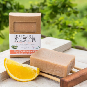 Rock Bottom Soap – Mandarin Orange Goat Milk Bar Soap RBSMOBS